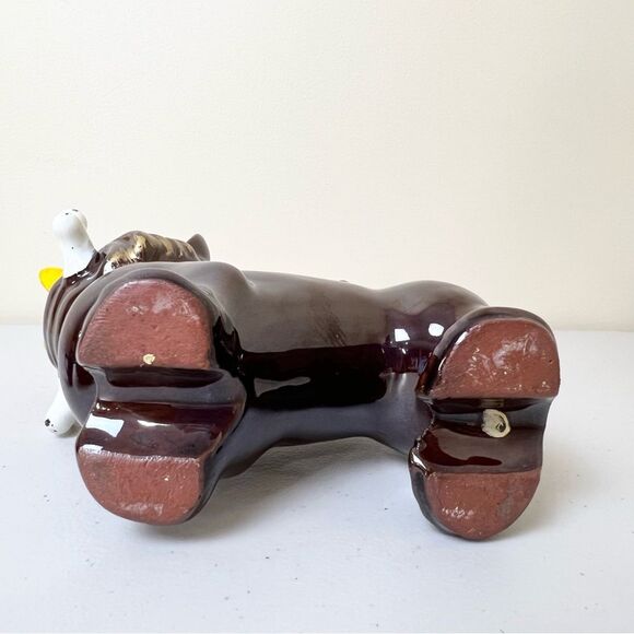 VTG MCM Dog Butterfly Nose Decanter And Four Shot Glasses - Picture 9 of 10